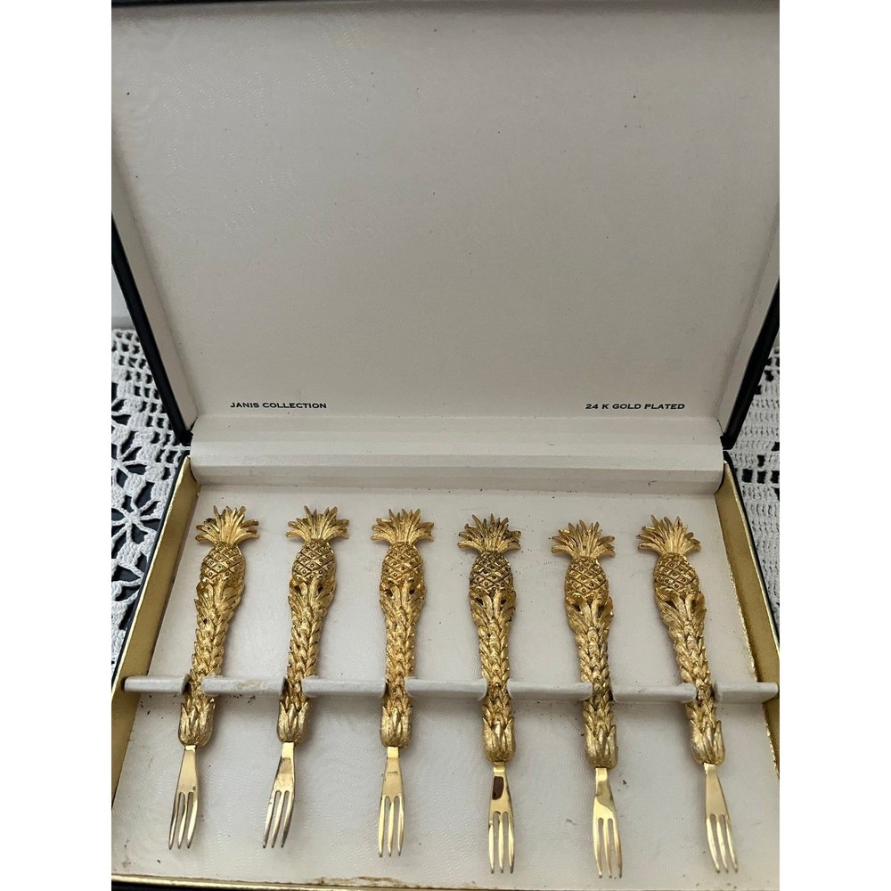 24k gold plated cocktail picks